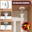 Retractable Safety Gate Pet Dog Cat Extra Tall Fence Enclosure Barrier Safe Guard Fencing for Doorway Stairs 190 to 250cm