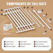 Retractable Safety Gate Pet Dog Cat Extra Tall Fence Enclosure Barrier Safe Guard Fencing for Doorway Stairs 190 to 250cm