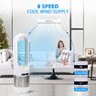 Tower Fan Heater Cooler 3in1 Electric Bladeless Oscillating Space Hot Cool Air HEPA Filter Purifier Remote Control Timer