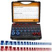 Nut and Bolt Tread Checker Kit Inch Metric Size 44 Male Female Gauges Identifier Measuring Tool Carbon Steel with Storage Box