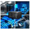 6U Network Server Cabinet Wall Mount Data Rack Enclosure 19 Inch Deep with Removable Side Panels Locking Glass Door for IT Computer Equipment