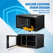 6U Network Server Cabinet Wall Mount Data Rack Enclosure 19 Inch Deep with Removable Side Panels Locking Glass Door for IT Computer Equipment