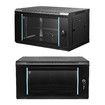 6U Network Server Cabinet Wall Mount Data Rack Enclosure 19 Inch Deep with Removable Side Panels Locking Glass Door for IT Computer Equipment