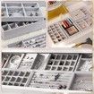 Jewellery Tray,Velvet Jewellery Insert for Drawers,Stackable Jewellery Organiser,Jewellery Storage Drawer for Earrings,Ring,Bracelet,Brooches,Necklaces 6Pcs (Grey)