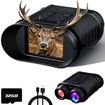 Night Vision Goggles,5W Upgraded 4K HD IR Binoculars,8X Digital Zoom,Rechargeable Binoculars with Camera Built In,32GB Card to Save Photos and Videos