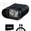 Night Vision Goggles,5W Upgraded 4K HD IR Binoculars,8X Digital Zoom,Rechargeable Binoculars with Camera Built In,32GB Card to Save Photos and Videos