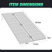 Folding Wheelchair Ramp 152.5x73.5cm Portable Threshold Mobility Aid Steps Handicap 270kg Aluminium Loading Access