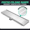 Folding Wheelchair Ramp 152.5x73.5cm Portable Threshold Mobility Aid Steps Handicap 270kg Aluminium Loading Access