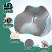 Large Memory Seat Cushion for Office Chair,Pressure Relief Sciatica,Ergonomic Non-Slip Coccyx Pad Comfortable for Long Sitting, for Office Chair,Car (Gray)