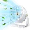 Air Circulator Desk Fan, Rechargeable Fan with 6000 mAh Battery, 4 Speed and Timing, Adjustable Quiet Fan for Bedroom/Office/Camp, White