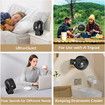 Air Circulator Desk Fan, Rechargeable Fan with 6000 mAh Battery, 4 Speed and Timing, Adjustable Quiet Fan for Bedroom/Office/Camp, Black