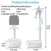 3-in-1 Cell Phone Stand with Wireless Bluetooth Speaker and Night Light,Adjustable Height,HD Surround Sound Perfect for Home,Outdoors-White