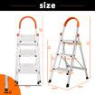 3 Step Folding Ladder Foldable Stool Collapsible Platform Aluminium Portable Lightweight Stairs Stepladder with Foam Handrail