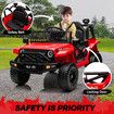 Kids Ride On Car Toy Parental Remote Control Truck Electric Jeep Vehicle 12V Music Light Red