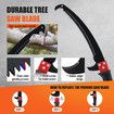 Manual Pole Saw Tree Pruner Extendable Branch Pruning Trimmer Trimming Cutter with 8 Fibreglass Rods Sharp Steel Blades Scissors