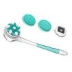 Electric Body Brush Back Brush with 4 Attachments Removable Long Handle Body Scrubber Shower Brush for Exfoliating Deep Cleansing Women Men, Green