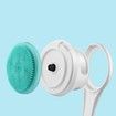 Electric Body Brush Back Brush with 4 Attachments Removable Long Handle Body Scrubber Shower Brush for Exfoliating Deep Cleansing Women Men, Green