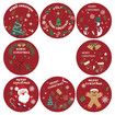 500 Christmas Stickers Roll 8 Designs 3.8cm Labels For Gifts Crafts Cards Kids