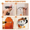 Garage Storage Garage Organizer Trimmer Rack Garden Power Tool Hanger for Grass Trimmer, Hedge Trimmer, Garage Wall, Garage Trimmer, Garden Tools, 2 Pack
