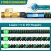 Expandable Garden Hose 50ft with 10 Function Nozzle Sprayer,Lightweight Flexible Water Hose with Durable Collapsible Latex Core Solid Brass Fittings (15M Green)