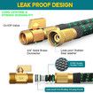 Expandable Garden Hose 50ft with 10 Function Nozzle Sprayer,Lightweight Flexible Water Hose with Durable Collapsible Latex Core Solid Brass Fittings (15M Green)