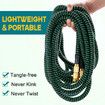 Expandable Garden Hose 50ft with 10 Function Nozzle Sprayer,Lightweight Flexible Water Hose with Durable Collapsible Latex Core Solid Brass Fittings (15M Green)
