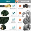 Expandable Garden Hose 50ft with 10 Function Nozzle Sprayer,Lightweight Flexible Water Hose with Durable Collapsible Latex Core Solid Brass Fittings (15M Green)