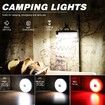 LED Camping String Light App Control,19FT Rechargeable Multi-Color Waterproof Hanging Light for Outdoor Camping Awning Tent Garden Party Festival Decor,1-Pack
