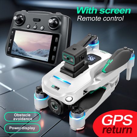 8K HD Drone 5G GPS RC Professional Aerial Photography Dual Camera Obstacle Avoidance Aeroplane Screen Remote Control White