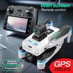 8K HD Drone 5G GPS RC Professional Aerial Photography Dual Camera Obstacle Avoidance Drone with Screen Remote Control Color Grey