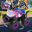 Remote Control Dragon Monster Truck 2.4GHz Stunt Car RC Toys Light Sound All Terrain Indoor Outdoor for Kids Color Purple