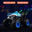 Stunt RC Monster Truck Toy Shark Remote Control 2.4GHz Light Sound All Terrain Car Offroad Vehicle Kids Indoor Outdoor Gift Blue