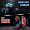 Stunt RC Monster Truck Toy Shark Remote Control 2.4GHz Light Sound All Terrain Car Offroad Vehicle Kids Indoor Outdoor Gift Blue