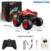 Stunt RC Monster Truck Toy Shark Remote Control 2.4GHz Light Sound All Terrain Car Offroad Vehicle Kids Indoor Outdoor Gift Blue