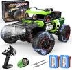 1:14 4WD RC Truck 2.4GHz Remote Control LED HEAD LIGHTS Toy Cars Off Road Vehicle Climbing Racing OffRoad All Terrain Monster TruckDual Batteries