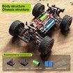 1:14 4WD RC Truck 2.4GHz Remote Control LED HEAD LIGHTS Toy Cars Off Road Vehicle Climbing Racing OffRoad All Terrain Monster TruckDual Batteries