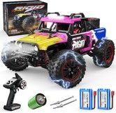 1:14 4WD RC Truck  2.4GHz  Remote Control LED HEAD LIGHTS Toy Cars Off Road Vehicle Climbing Racing OffRoad  All Terrain Monster TruckDual Batteries