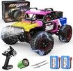 1:14 4WD RC Truck 2.4GHz Remote Control LED HEAD LIGHTS Toy Cars Off Road Vehicle Climbing Racing OffRoad All Terrain Monster TruckDual Batteries