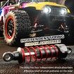 1:14 4WD RC Truck 2.4GHz Remote Control LED HEAD LIGHTS Toy Cars Off Road Vehicle Climbing Racing OffRoad All Terrain Monster TruckDual Batteries