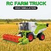 RC Farm Tractor Toy 2.4G Remote Control Combine Harvester Truck with Sounds Lights,Spray,1:24 High Simulation Vehicle Toys for Kids Ages 3+