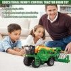 Remote Control Tractor Farm Toy 2.4Ghz,1/24 Scale RC Fertilize Spray Vehicle for Kids with Light Sound,Farm Truck Gift for Boys Girls Ages 3 and Up