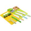 13 Pcs Montessori Kitchen Tools for Kids Age 3 to 10, Cooking Sets Real-Toddler Toys Set for Real Cooking with Plastic Toddler Safe Knives Crinkle Cutter Kids Cutting Board