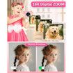 Digital Camera,FHD 1080P Kids Camera Digital with 16x Zoom Anti Shake,32GB Card,4K 48MP Portable Compact Point and Shoot Cameras,Vintage Small Camera,Pink
