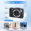 Digital Camera,FHD 1080P Kids Camera Digital with 16x Zoom Anti Shake,32GB Card,4K 48MP Portable Compact Point and Shoot Cameras,Vintage Small Camera,Black