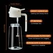 Oil Sprayer,2 in 1 Olive Oil Dispenser Bottle,450ml Premium Glass Oil Bottle (White)
