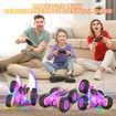 Remote Control Car, RC Car Toys with Lights and Headlights Car Toys Double-Sided 360 Degree Rotating 4WD Drift Truck for Boys Girls Birthday Gift (Purple)