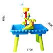 Sand Water Table Kids Beach Summer Sandbox Table Outdoor Activity Dolphin Water Wheel Molds Bucket Shovel Kids Toy Christmas Birthday Gift