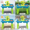 Sand Water Table Kids Beach Summer Sandbox Table Outdoor Activity Dolphin Water Wheel Molds Bucket Shovel Kids Toy Christmas Birthday Gift
