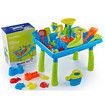 Sand Water Table Kids Beach Summer Sandbox Table Outdoor Activity Dolphin Water Wheel Molds Bucket Shovel Kids Toy Christmas Birthday Gift