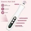 Professional Manicure Pedicure Kit Cordless Electric Nail File Set 360 Degree LED Light Nail Drill Machine with LCD Display for Gel Nail Thick Toe